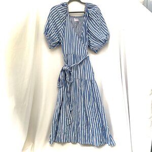 NWT Old Navy Womens Striped Maxi Wrap Dress Plus Sz 2X Cottagecore Beach Travel